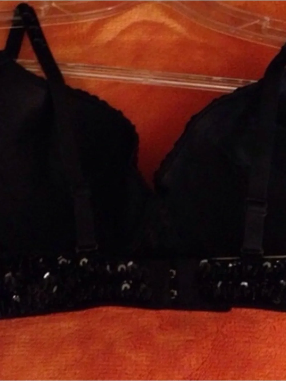 🔴 Black Stunning Sequins Padded Bra